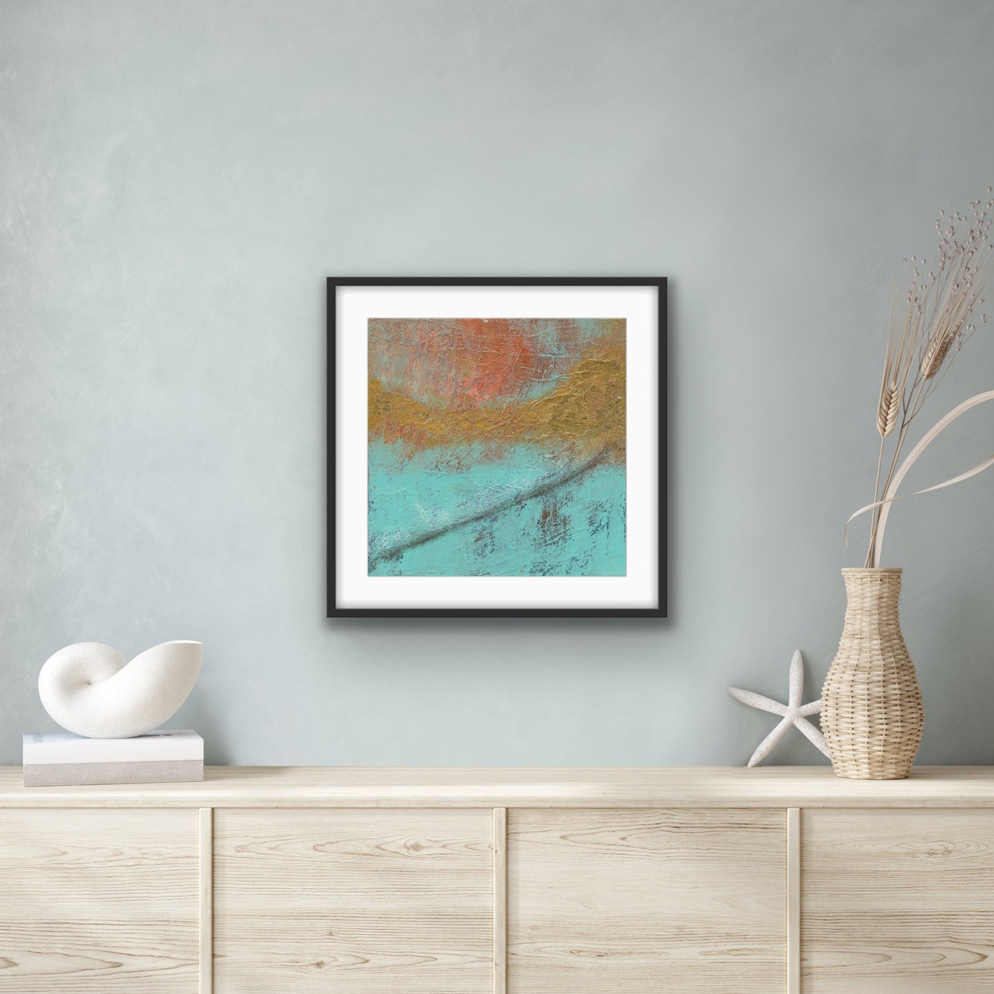 'Ocean Embers' Abstract Seascape Fine Art Giclee Print