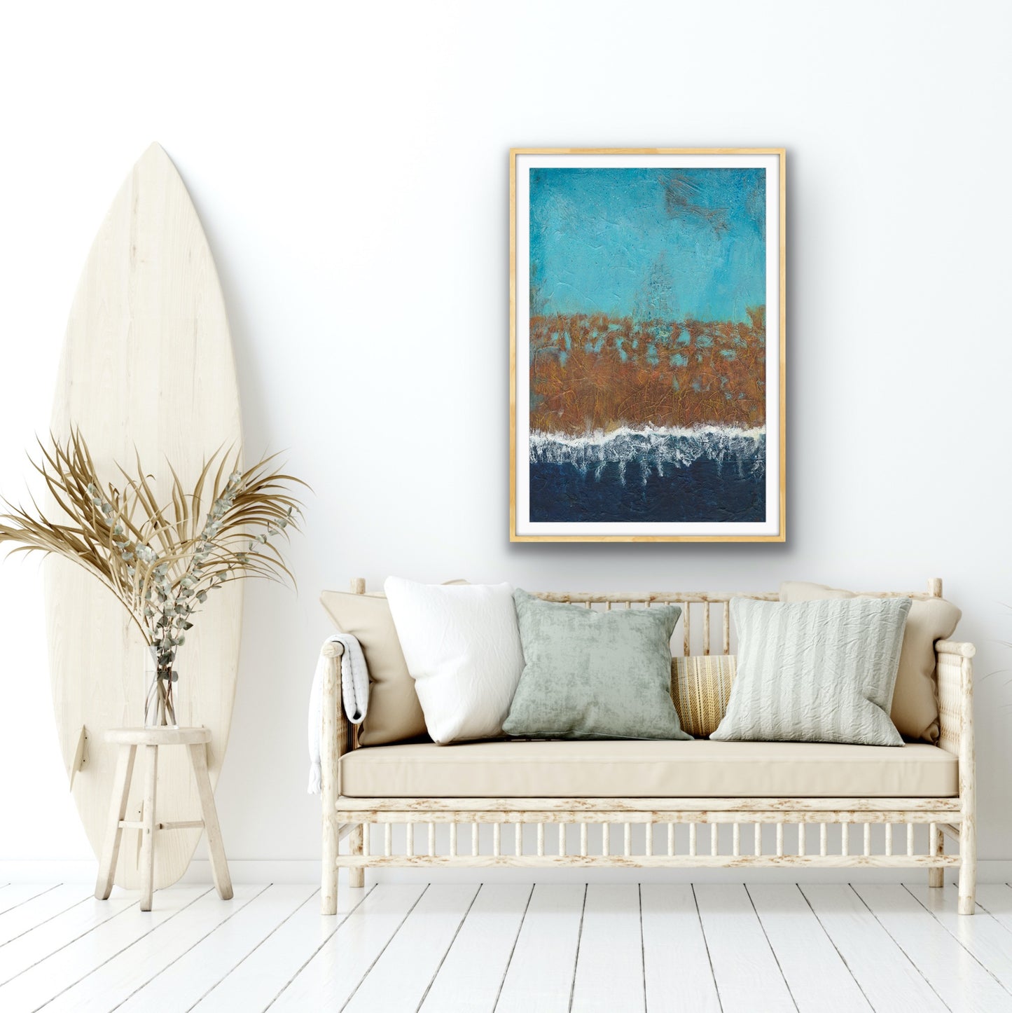 'Shoreline' Abstract Seascape Fine Art Giclee Print