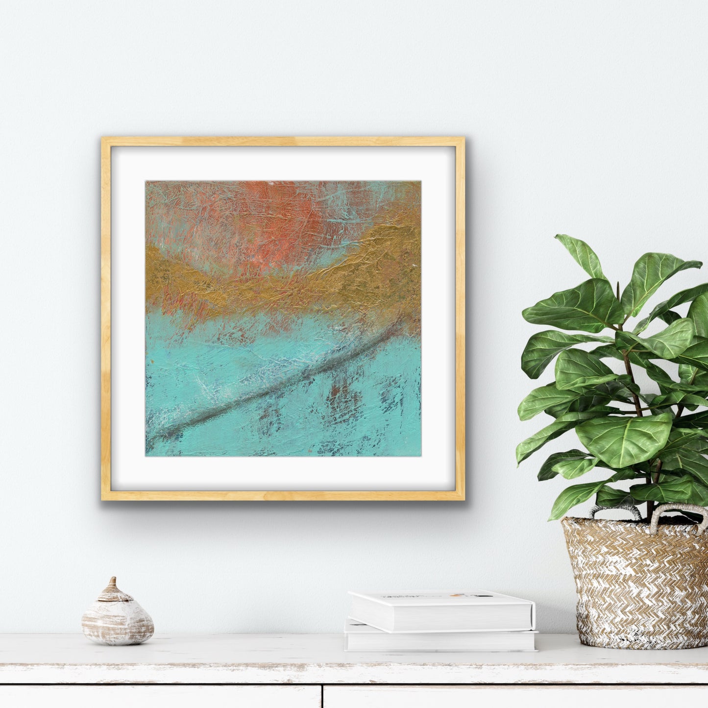 'Ocean Embers' Abstract Seascape Fine Art Giclee Print