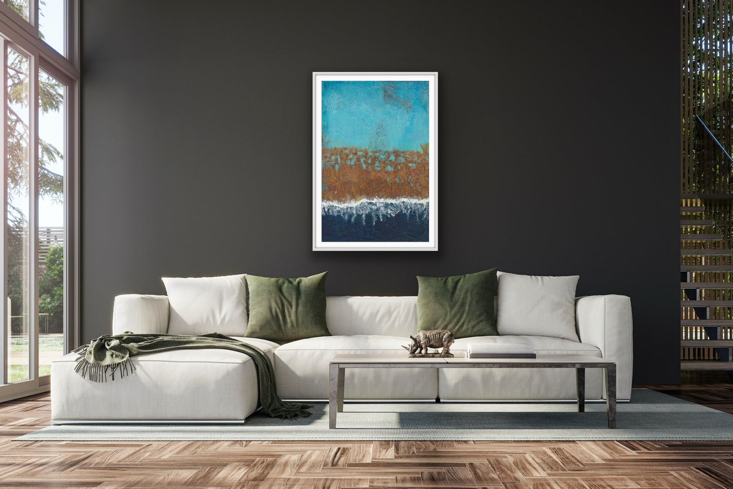 'Shoreline' Abstract Seascape Fine Art Giclee Print