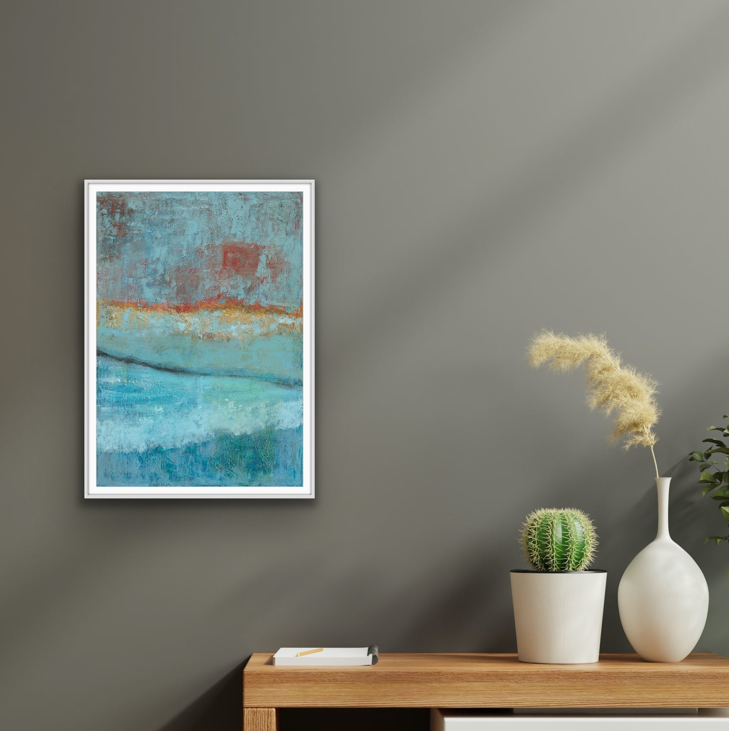 'Sunset on Blue' Abstract Seascape Fine Art Giclee Print